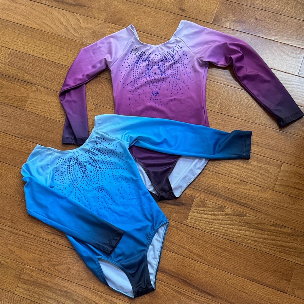 Gradient Long Sleeve Leotards